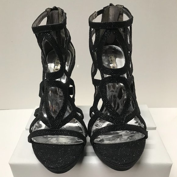 Report Rocko Caged Platform Evening Sandals - Picture 3 of 16